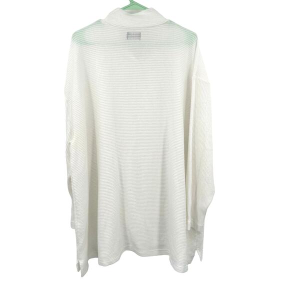 Lane‎ Bryant Size 22/24 Sweater White Turtleneck Long Sleeve Pullover Ribbed - Picture 2 of 4